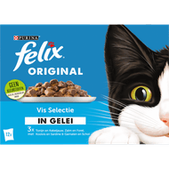 Felix Kattenvoer vis selectie in gelei 12 stuks