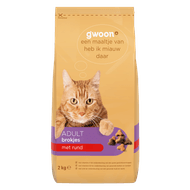 G'woon Knabbelmix adult brokjes met rundvlees