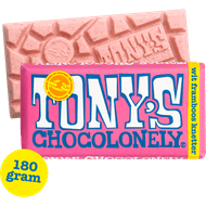 Tony's Chocolonely wit framboos knettsersuiker
