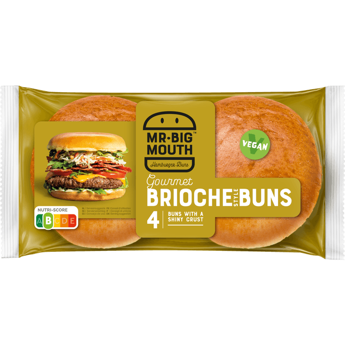 Mr. Big Mouth Hamburger bun brioche