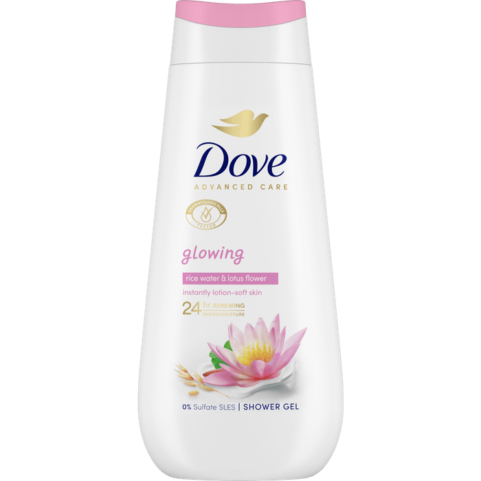 Dove Douchegel glowing