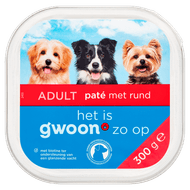 G'woon Hondenvoer alu pate rund