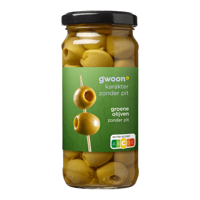 G'woon Olijven groen zonder pit