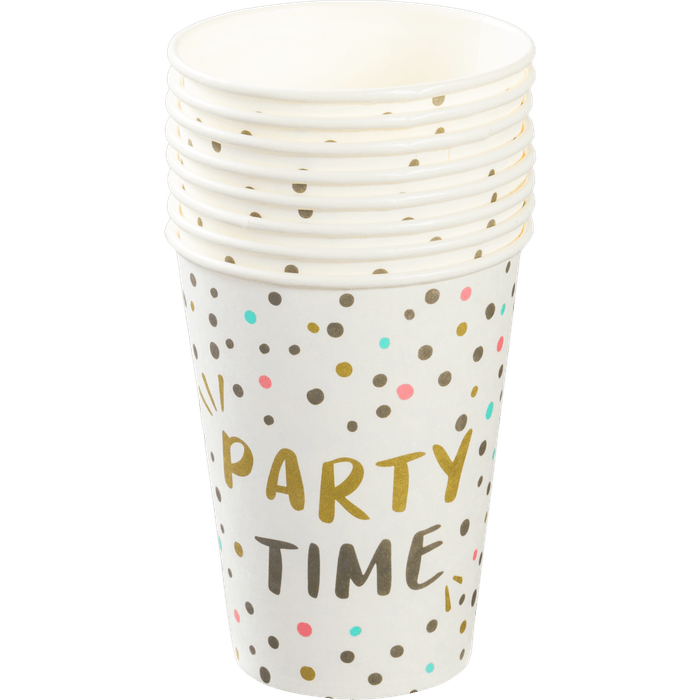 Non food Party time bekers 25cl 8st
