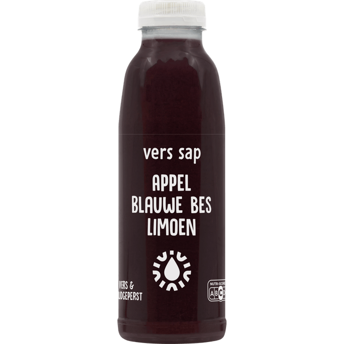 Sap appel blauwe bes limoen