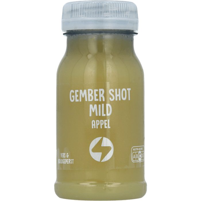 Mild shot appel gember citroen