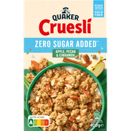 Quaker Zero sugar added apple pecan & cinnamon