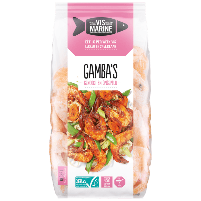 Vis Marine Gambas gekookt en ongepeld