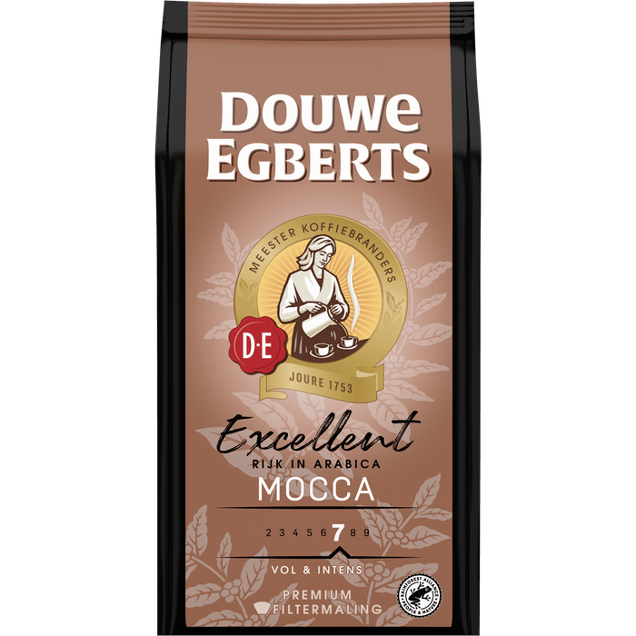 Douwe Egberts Filterkoffie excellent mocca sterkte 7
