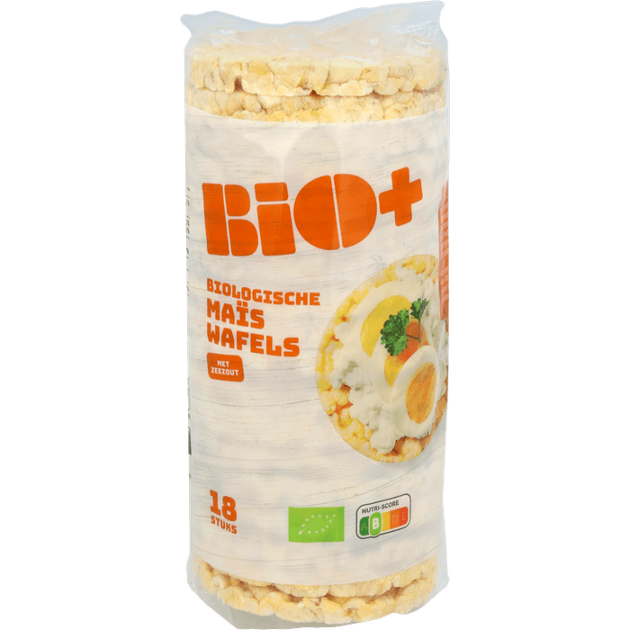 Bio+ Maiswafels met zeezout