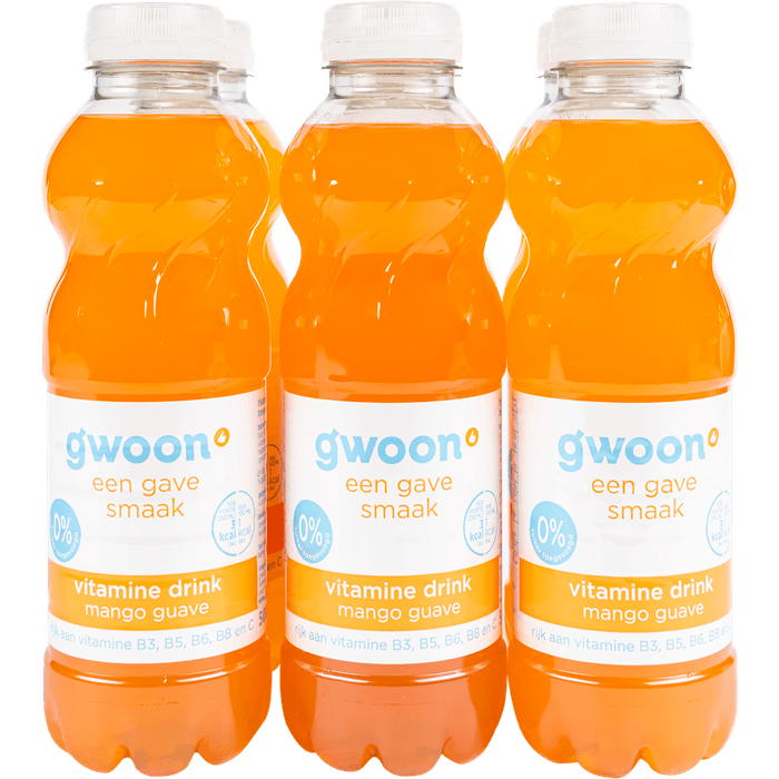 G'woon Vitamine drink 0% mango-guave 6x50 cl