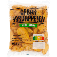 Opbakaardappelen ui paprika