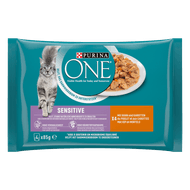 Purina One Kattenvoer sensitive kip 4 st.