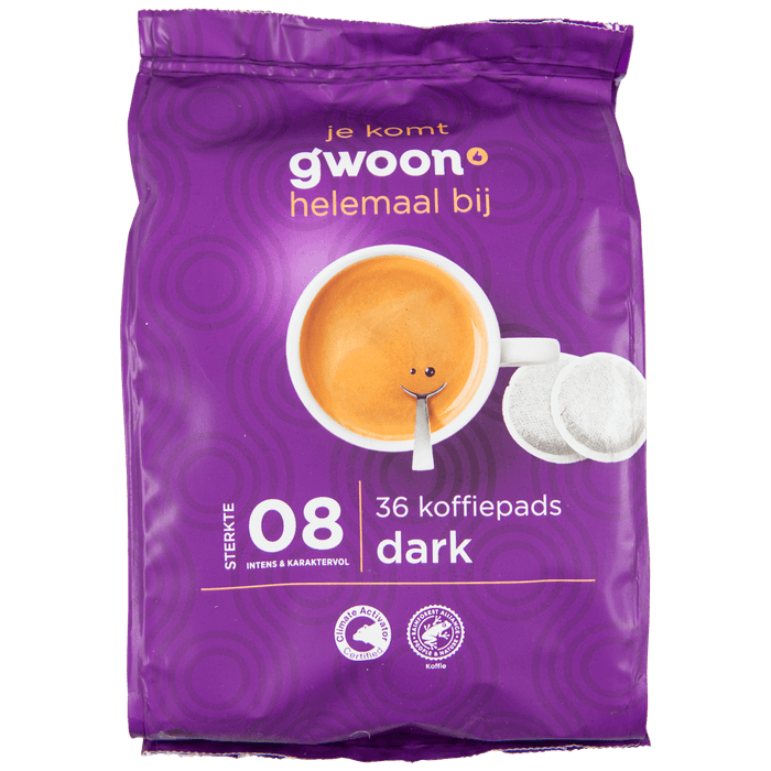 G'woon Koffiepads dark