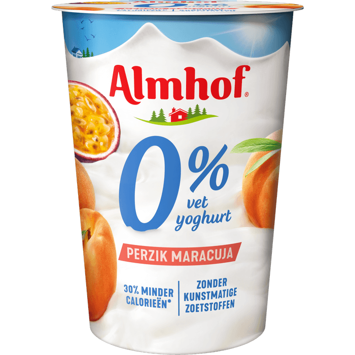 Almhof Yoghurt 0% vet perzik maracuja
