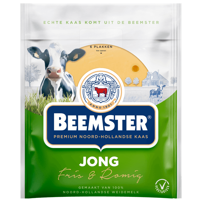 Beemster Jonge kaas 48+ plakken