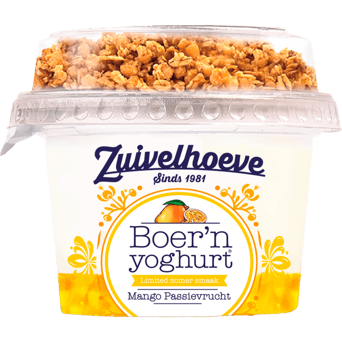 Zuivelhoeve Boern yoghurt muesli mango passievrucht