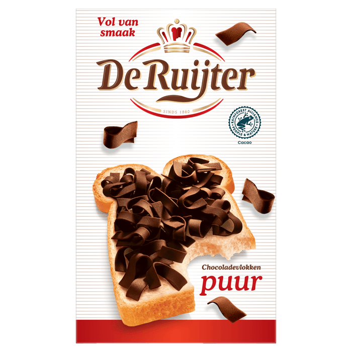 De Ruijter Chocolade vlokken puur