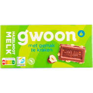 G'woon Chocoladereep hazelnoot melk