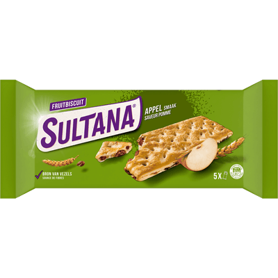Sultana Fruitbiscuit appel 5x 3st.