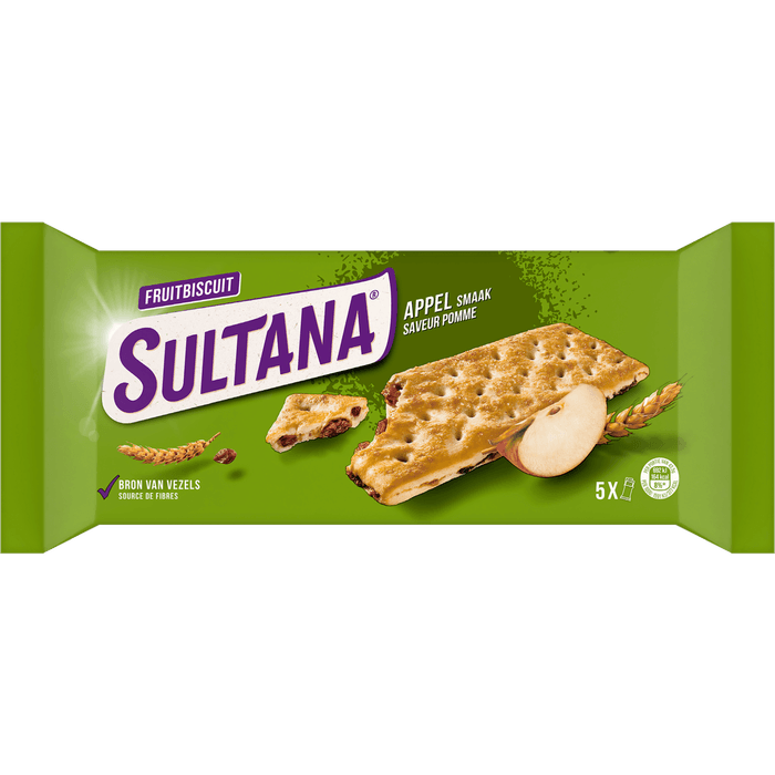 Sultana Fruitbiscuit appel 5x 3st.