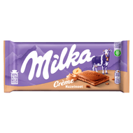 Milka Chocoladereep hazelnoot creme