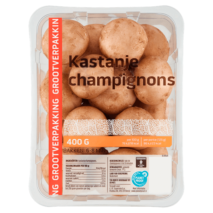 Kastanje champignons middel