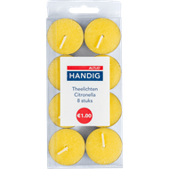 Altijd handig Theelichtjes citronella 8 stuks