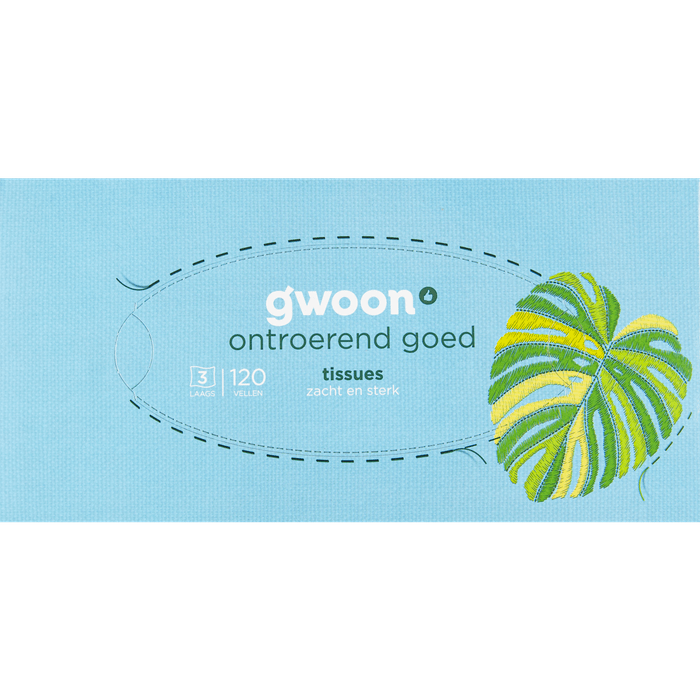 G'woon Tissuebox zacht en sterk 3-laags