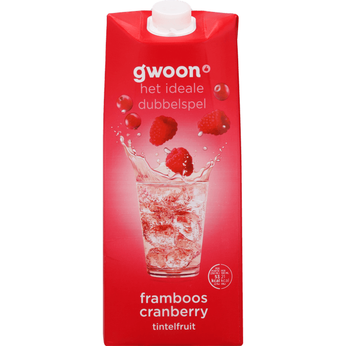 G'woon Tintelfruit framboos cranberry 1kcal