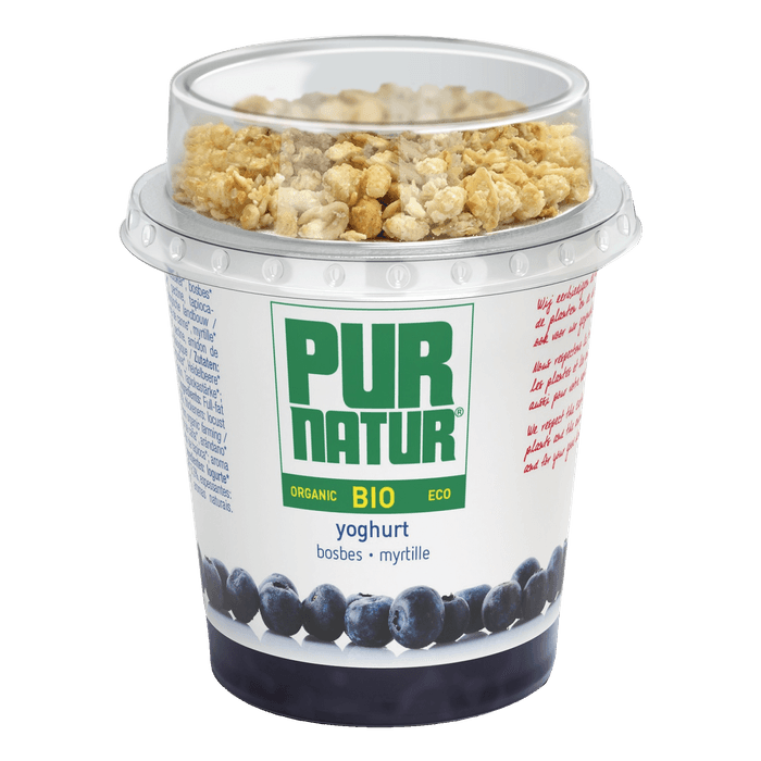 Pur Natur Biologische volle roeryoghurt muesli bosbes
