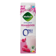 Melkan Zuiveldrink framboos 0% vet