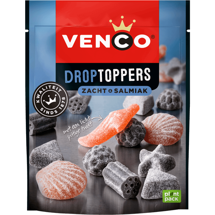 Venco Droptoppers zacht-salmiak