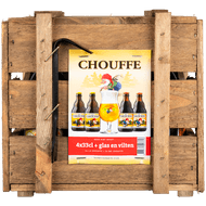 La Chouffe Geschenkverpakking 4 x33cl met glas