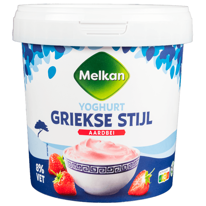 Melkan Yoghurt griekse stijl aardbei