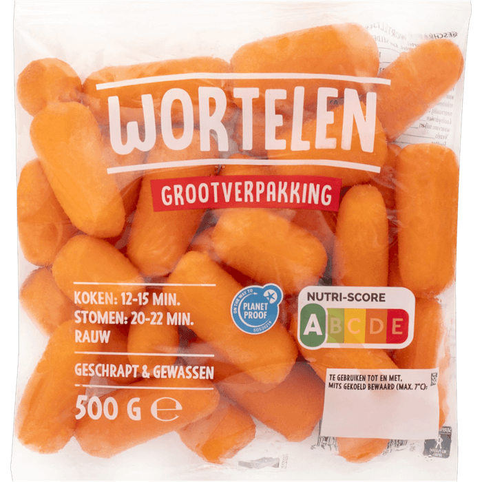 Worteltjes geschrapt voordeel