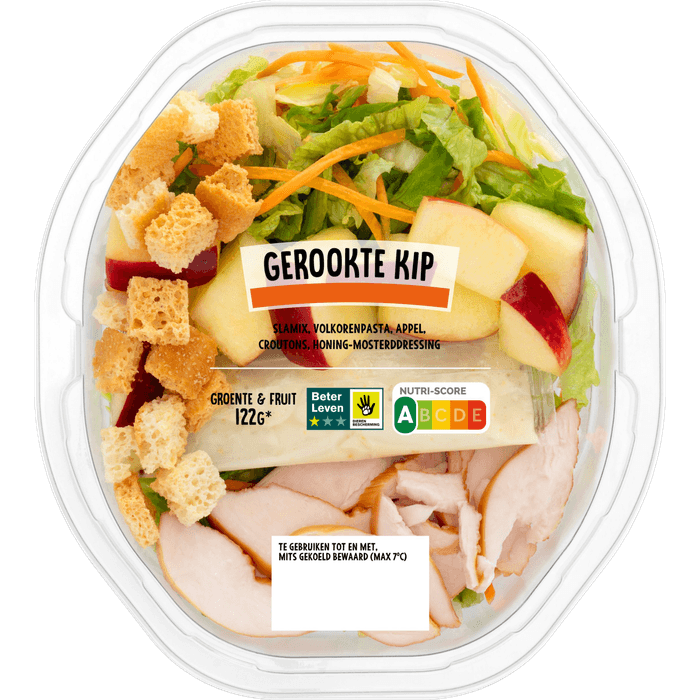 Maaltijdsalade gerookte kip