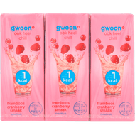 G'woon Tintelfruit framboos cranberry 1 kcal 6st.
