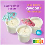 G'woon Slagroomijs bekers 8st