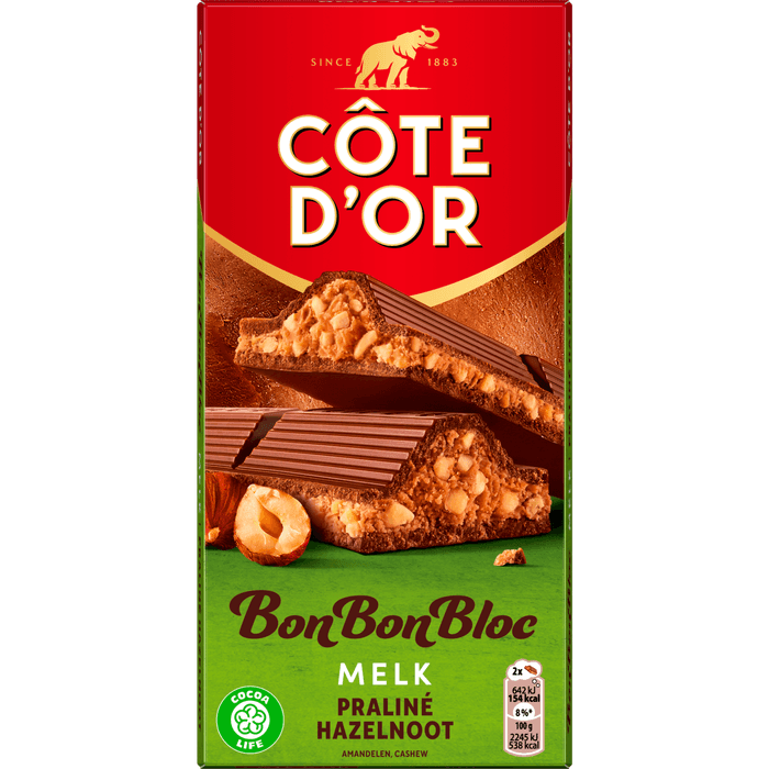 Côte d'Or Bonbonbloc praline melk noten