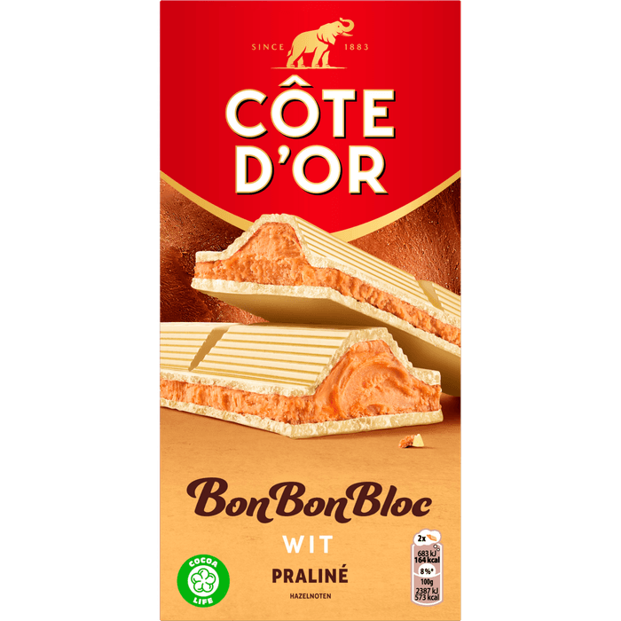Côte d'Or Bonbonbloc praline wit