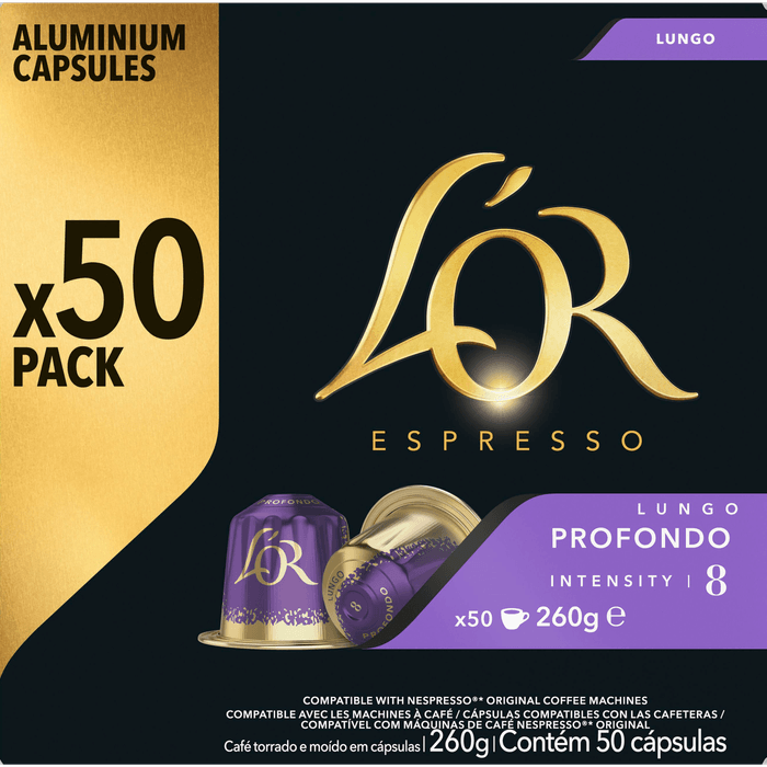 L'OR Koffiecups lungo profondo sterkte 8