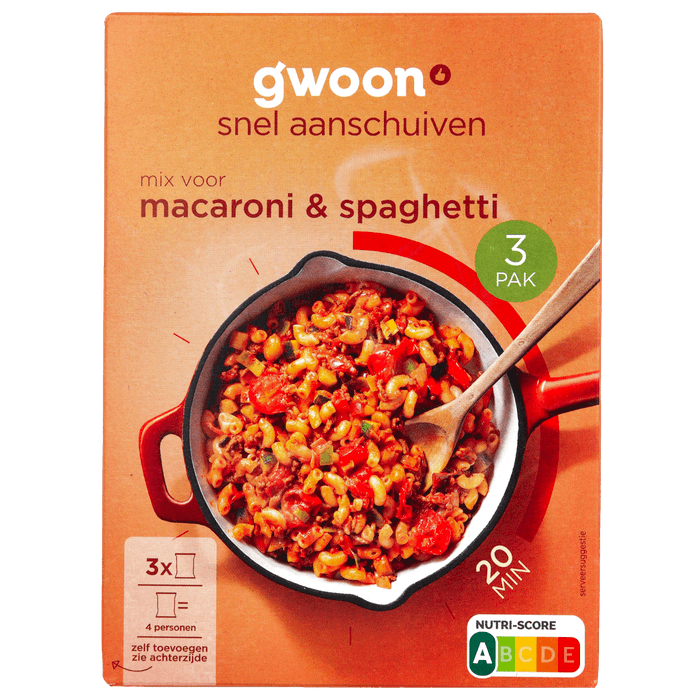 G'woon Kruidenmix macaroni/spaghetti 3-pack