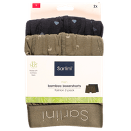 SARLINI Men bamboo boxershorts navy/army 2-pack maat L