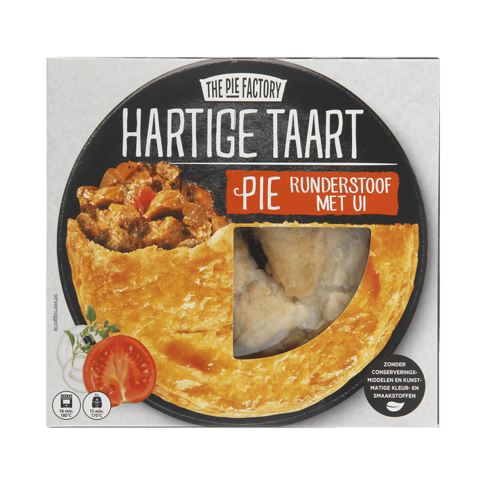 The Pie Factory Hartige taart pie runderstoof met ui