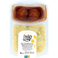 Daily Chef Bloemkool-broccoli stamppot met gehakballen