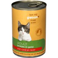G'woon Kattenvoer rund-lever in gelei