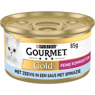 Gourmet Gold luxe mix met zeevis in spinaziesaus