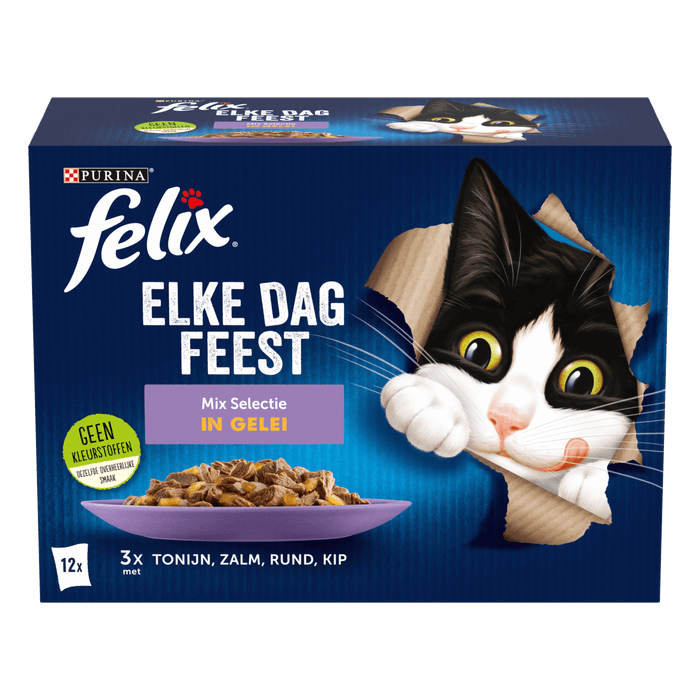 Felix Kattenvoer elke dag feest mix 12 stuks
