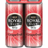 Royal Club Pink grapefruit 0% 4 x 25cl